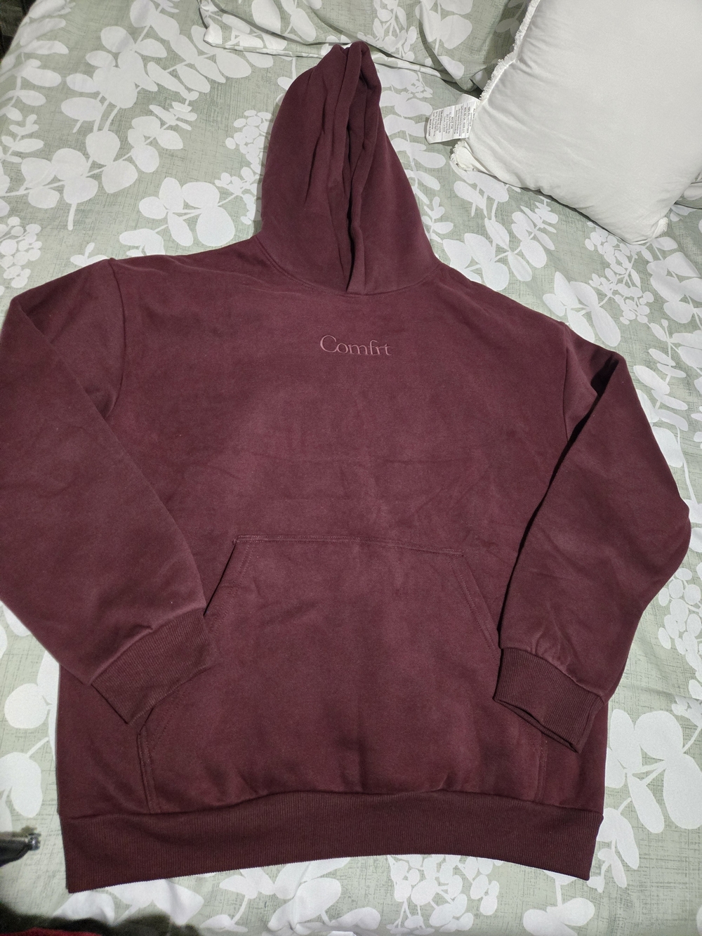 Comfrt Signature Maroon Hoodie Sweatshirt